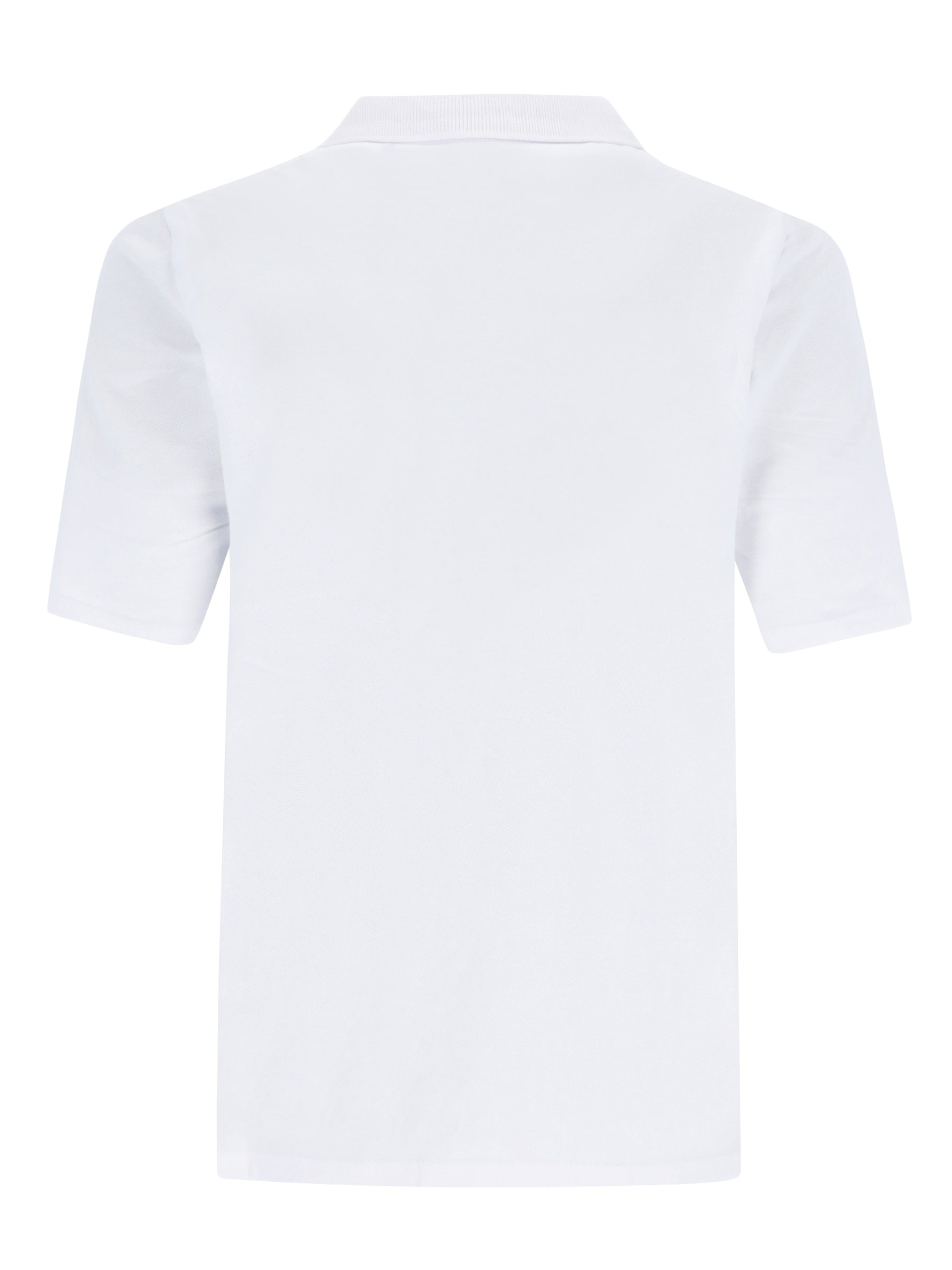 Weißer kurzärmliger poloshirt piqué mit klassischem kragen und neat stitching für unkomplizierten athleisure-look stay fresh