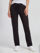 Schwarze joggpants sportiv stay fresh mit weichem elastischem stoff und tapered beinen von hajo mode