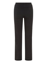 Schwarze joggpants sportiv high waist mit glattem, elegantem stoff und geradem schnitt von hajo mode sportiv stay fresh