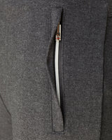 Graue Woll-Reißverschluss-Tasche