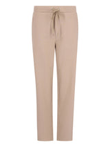 Beige joggpants sportiv stay fresh mit geradem schnitt und subtilen seitentaschen von hajo mode
