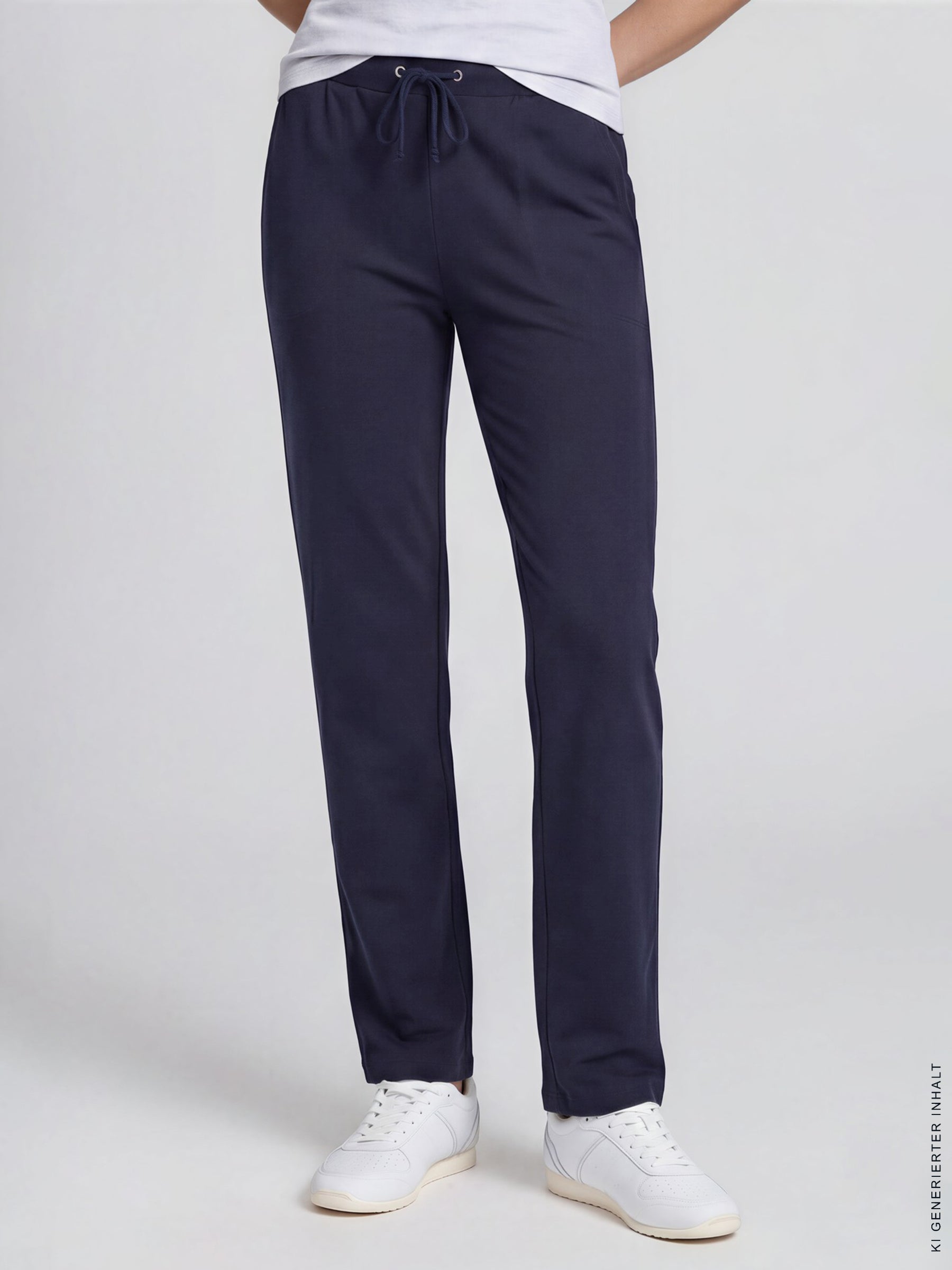 Navyblaue joggpants sportiv stay fresh mit tunnelzug und entspannter passform von hajo mode