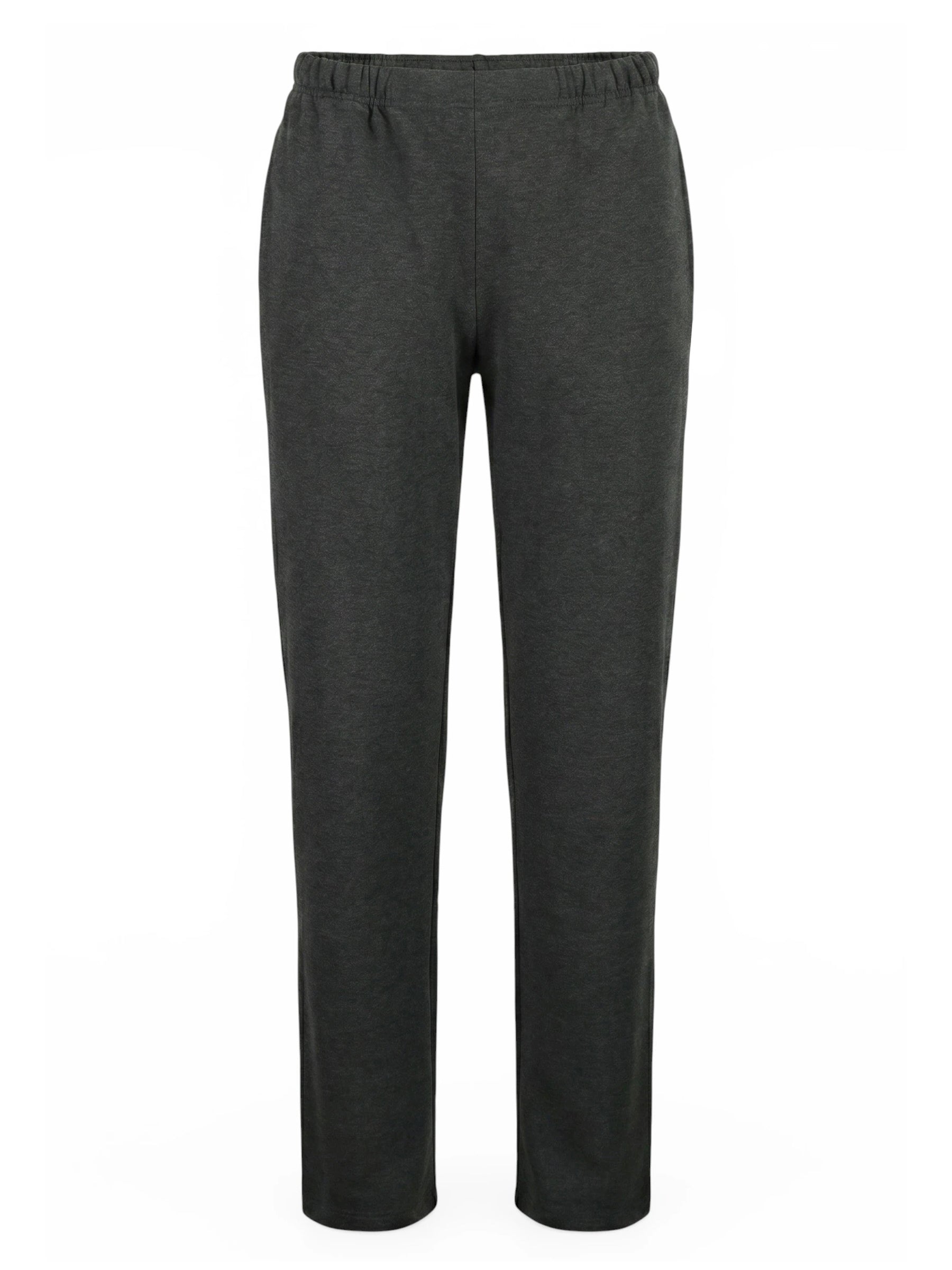 Dunkelgraue slim-fit sweathose mit elastischem bund von hajo-mode pflegeleicht und bequem
