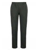 Dunkelgraue slim-fit sweathose mit elastischem bund von hajo-mode pflegeleicht und bequem