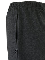 Damen sweathose stay fresh in dunkelgrau meliert mit elastischem bund und kleinem schwarzem markenetikett am seitennähte