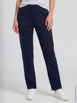 Navyblaue stretcchbaumwoll sweathose von hajo-mode mit elastischem bund und pflegeleichtem material