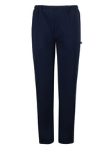 Navyblaue sweathose mit elastischem bund und geradem schnitt pflegeleicht von hajo mode