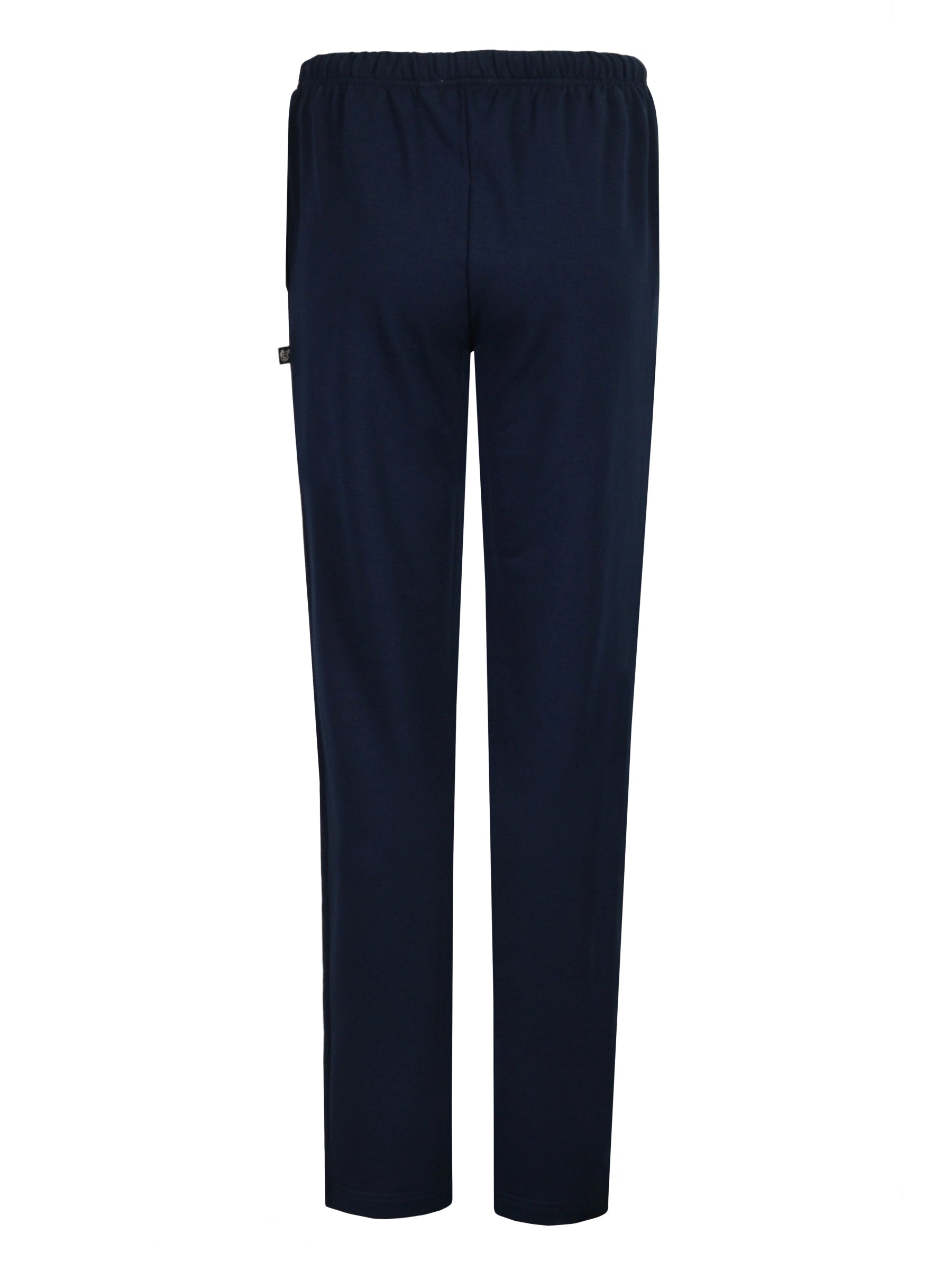 Navyblaue sweathose von hajo-mode mit elastischem bund pflegeleicht und mit seitlichen nahtdetails in glatter geradeform
