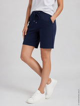 Navyblaue bermuda interlock stay fresh® shorts mit tunnelzug aus atmungsaktivem material für komfortables tragen