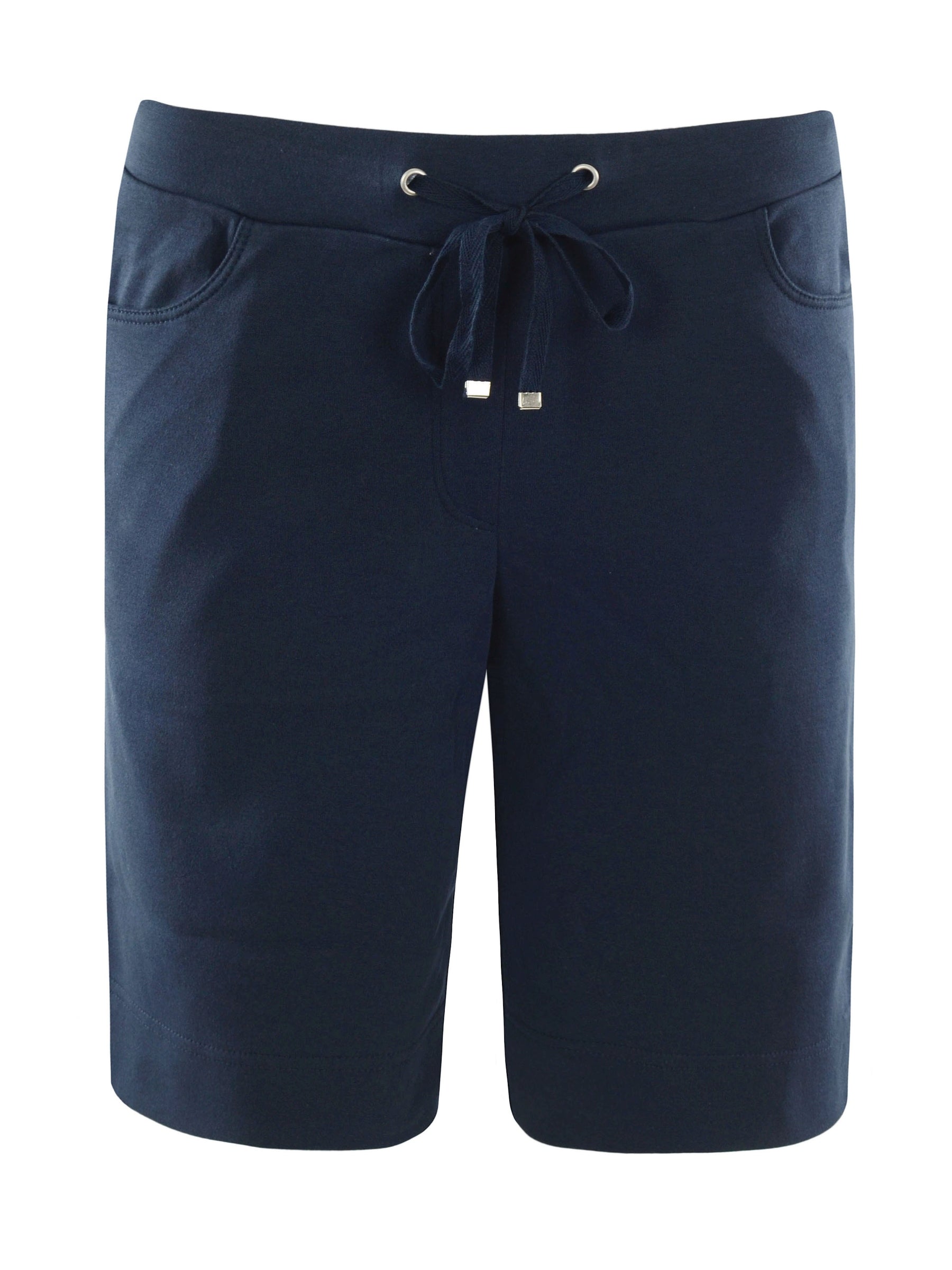 Navyblaue bermuda interlock stay fresh® shorts mit elastischem bund und zwei seitentaschen für komfort und frische