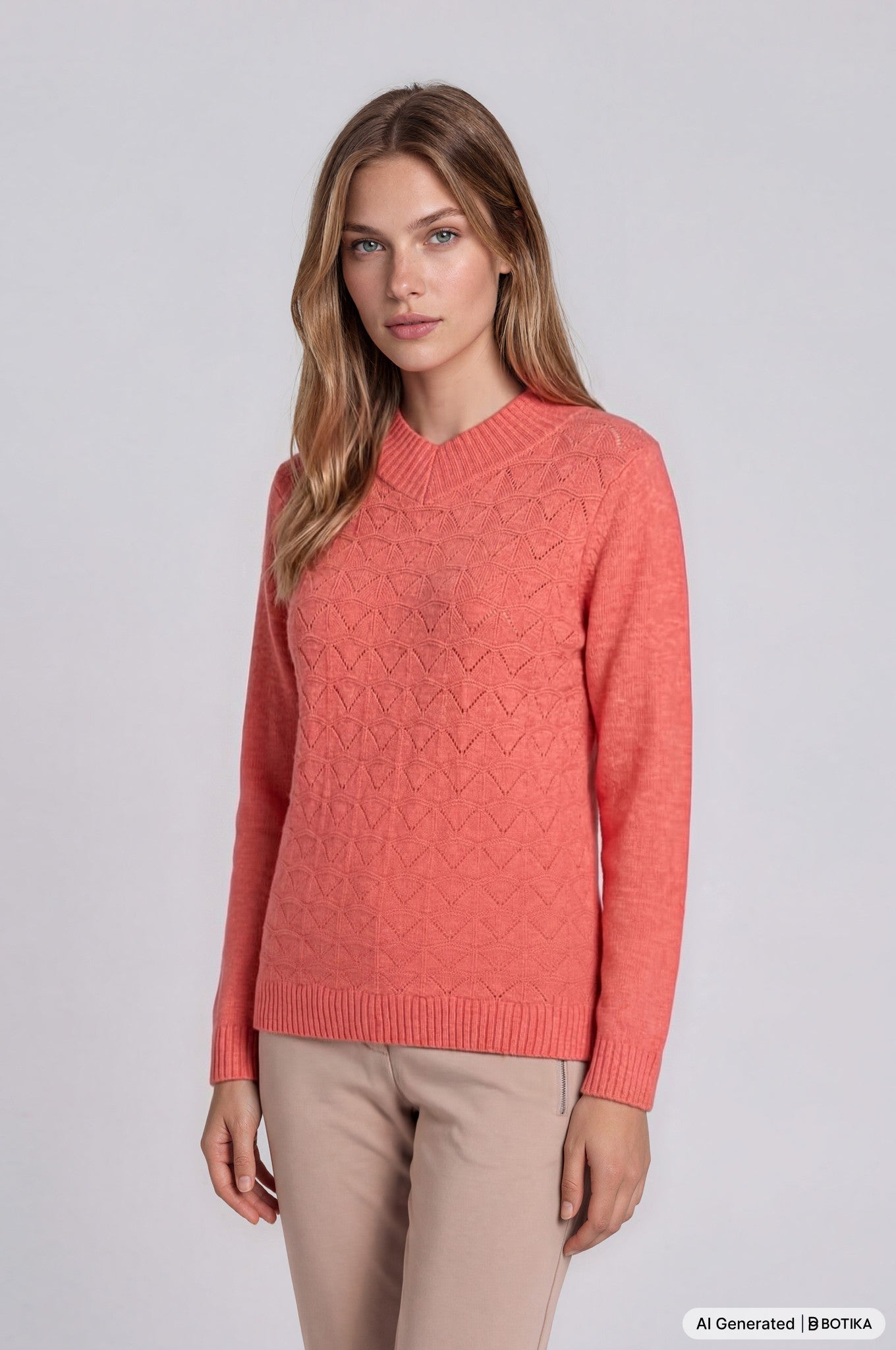 Pullover mit kleinem V-Ausschnitt