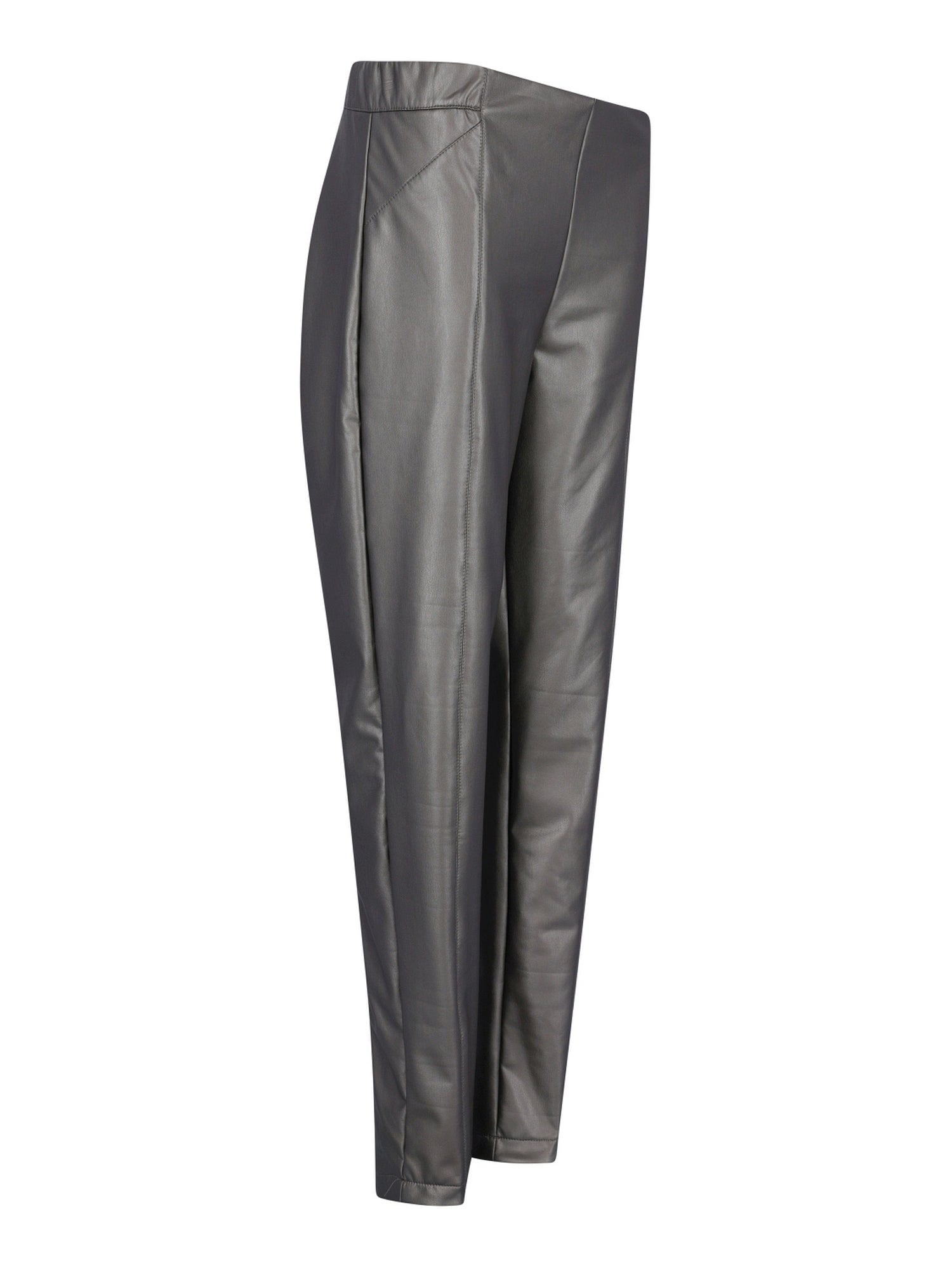 Kohle-graue Lederhosen mit einem schlanken, modernen Design.