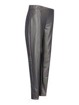 Kohle-graue Lederhosen mit einem schlanken, modernen Design.