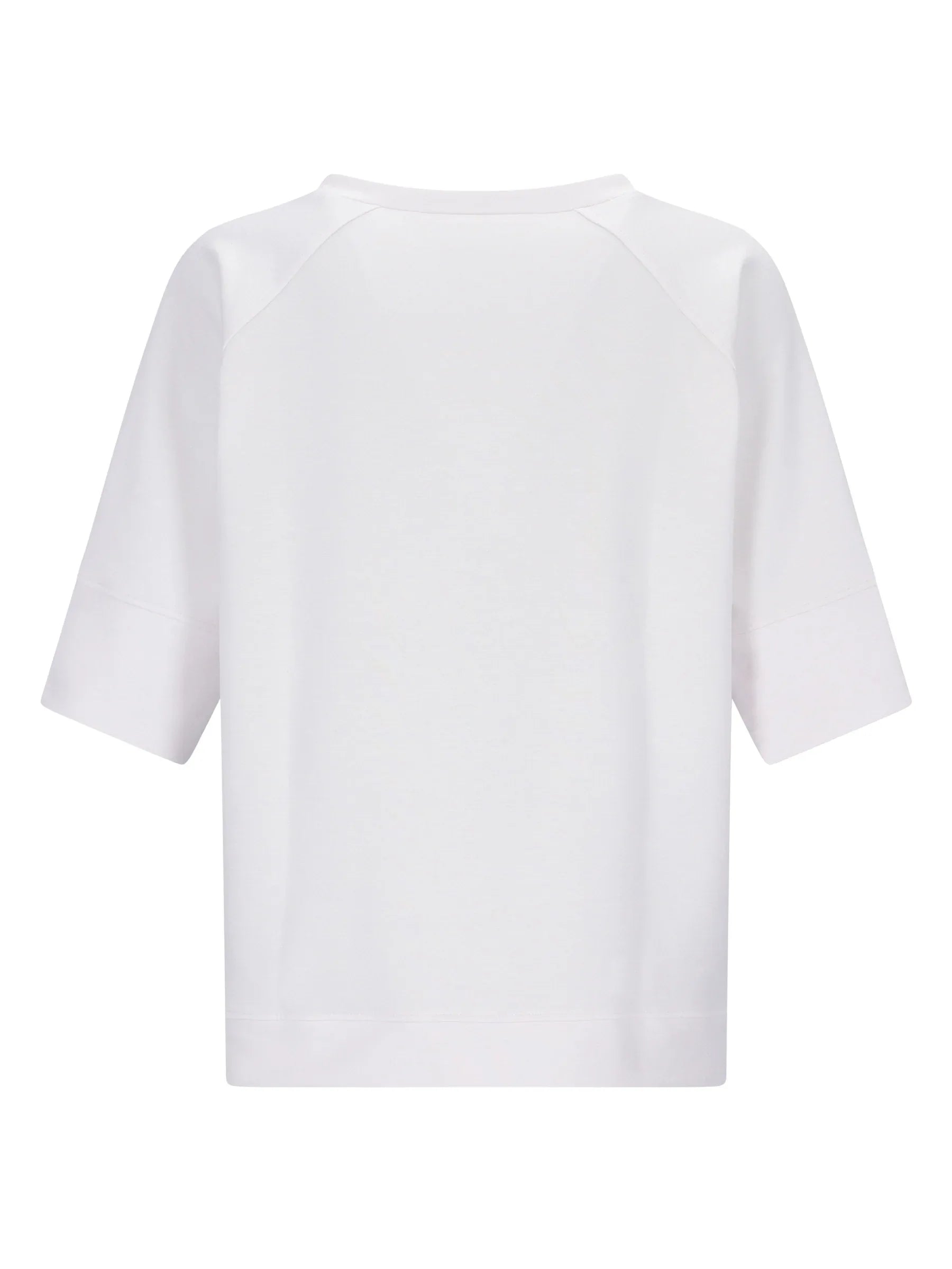 Weißes kurzärmeliges T-Shirt mit entspannter Passform und Raglanärmeln