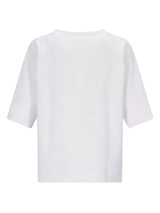 Weißes kurzärmeliges T-Shirt mit entspannter Passform und Raglanärmeln