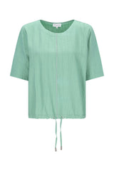 Shirtbluse Struktur Leinenoptik
