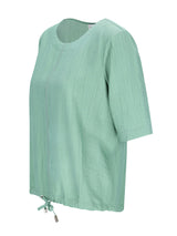 Shirtbluse Struktur Leinenoptik