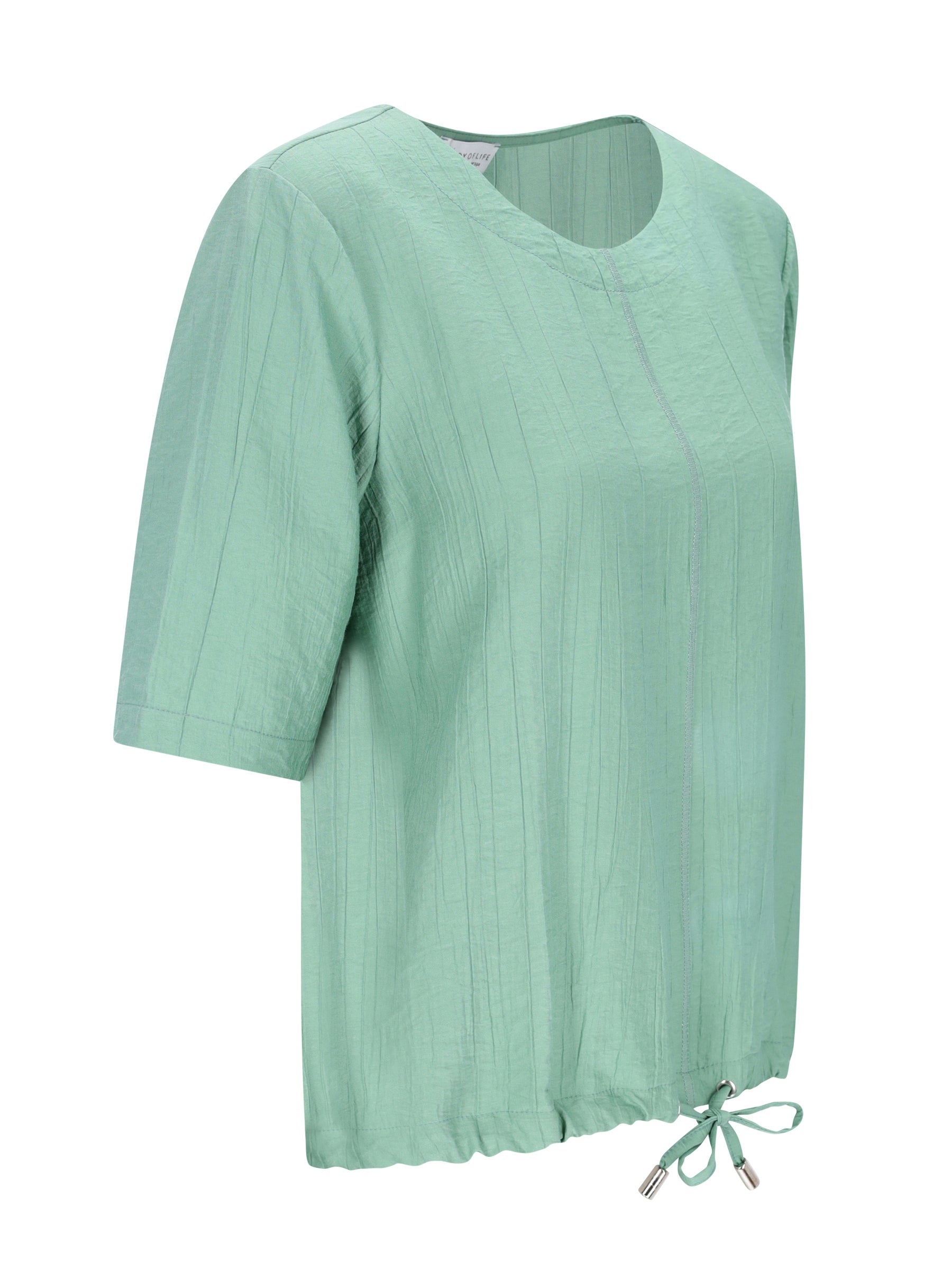 Shirtbluse Struktur Leinenoptik