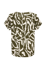 Shirtbluse abstrakter Animalprint