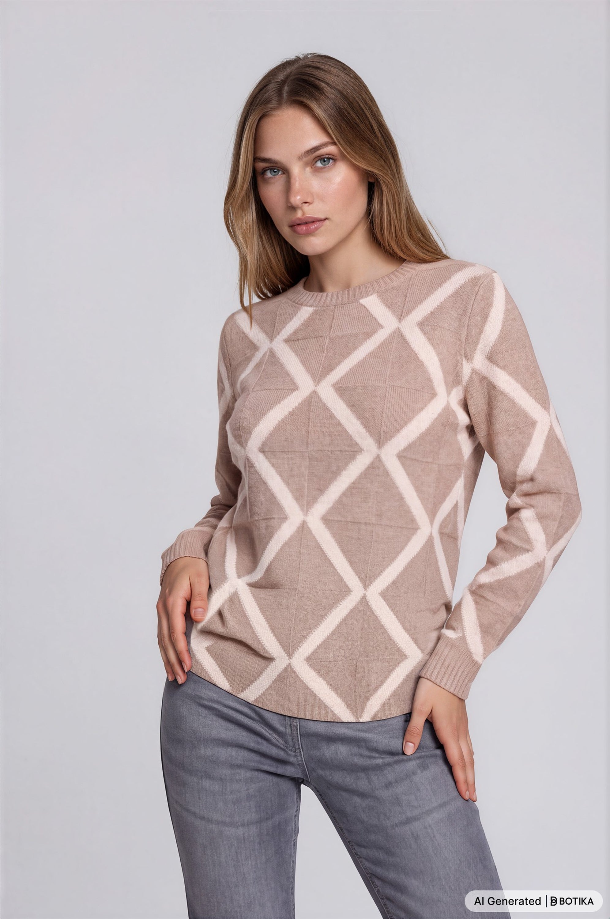 Pullover Intarsien Raute