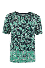 Damen Blusenshirt mit Blätterprint