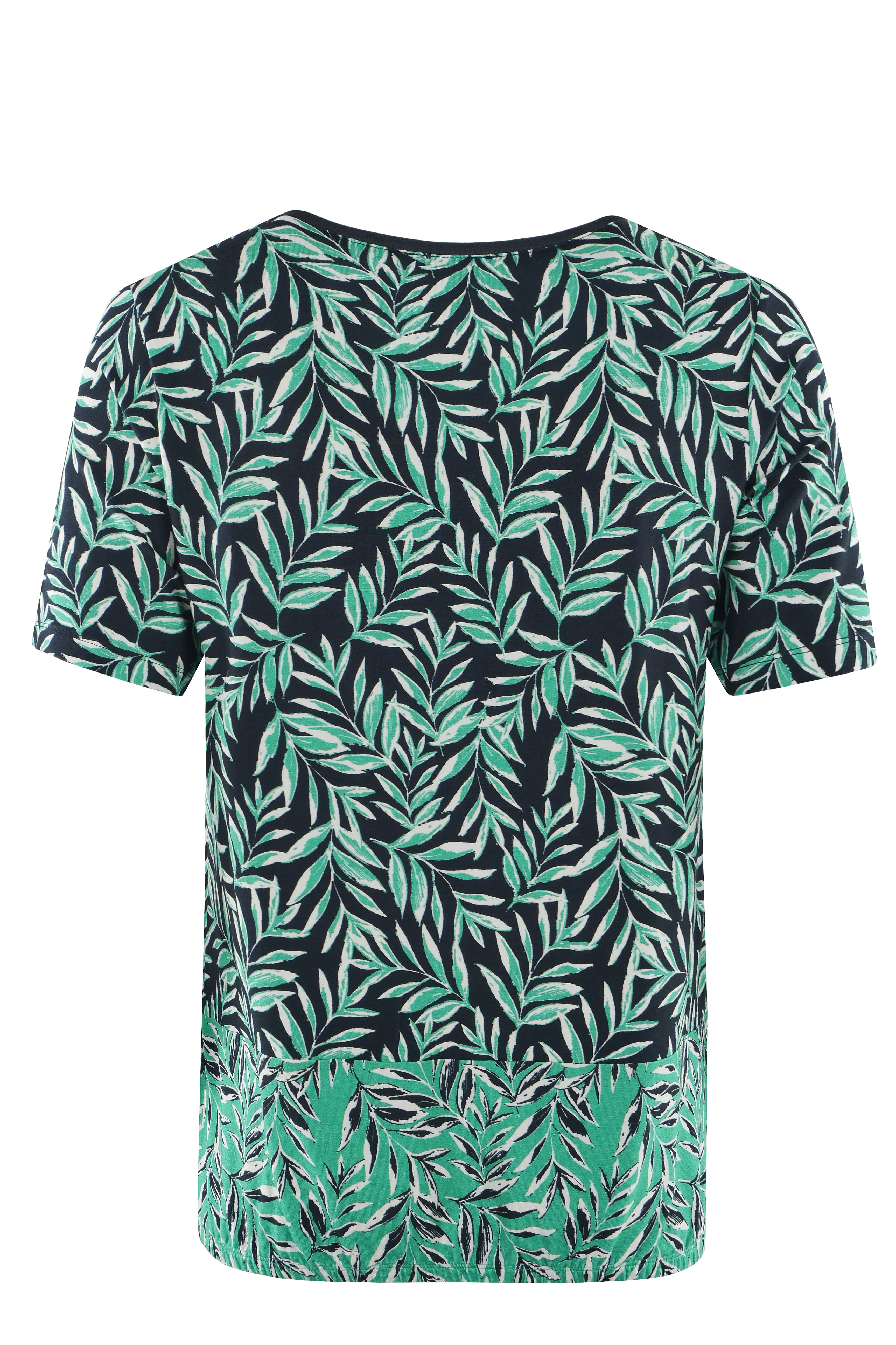 Damen Blusenshirt mit Blätterprint