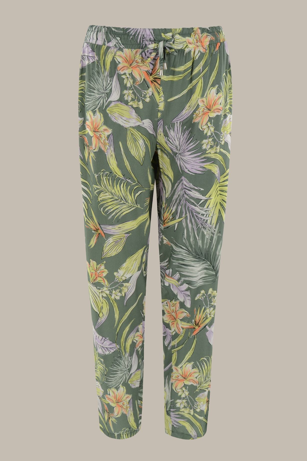 Damen Hose mit Botanikprint - 19320-503-36 - Hajo Mode