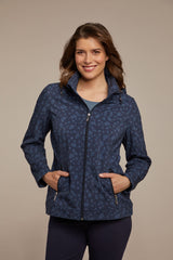 Damen Softshelljacke mit Kapuze bedruckt - 19374-990-40 - Hajo Mode