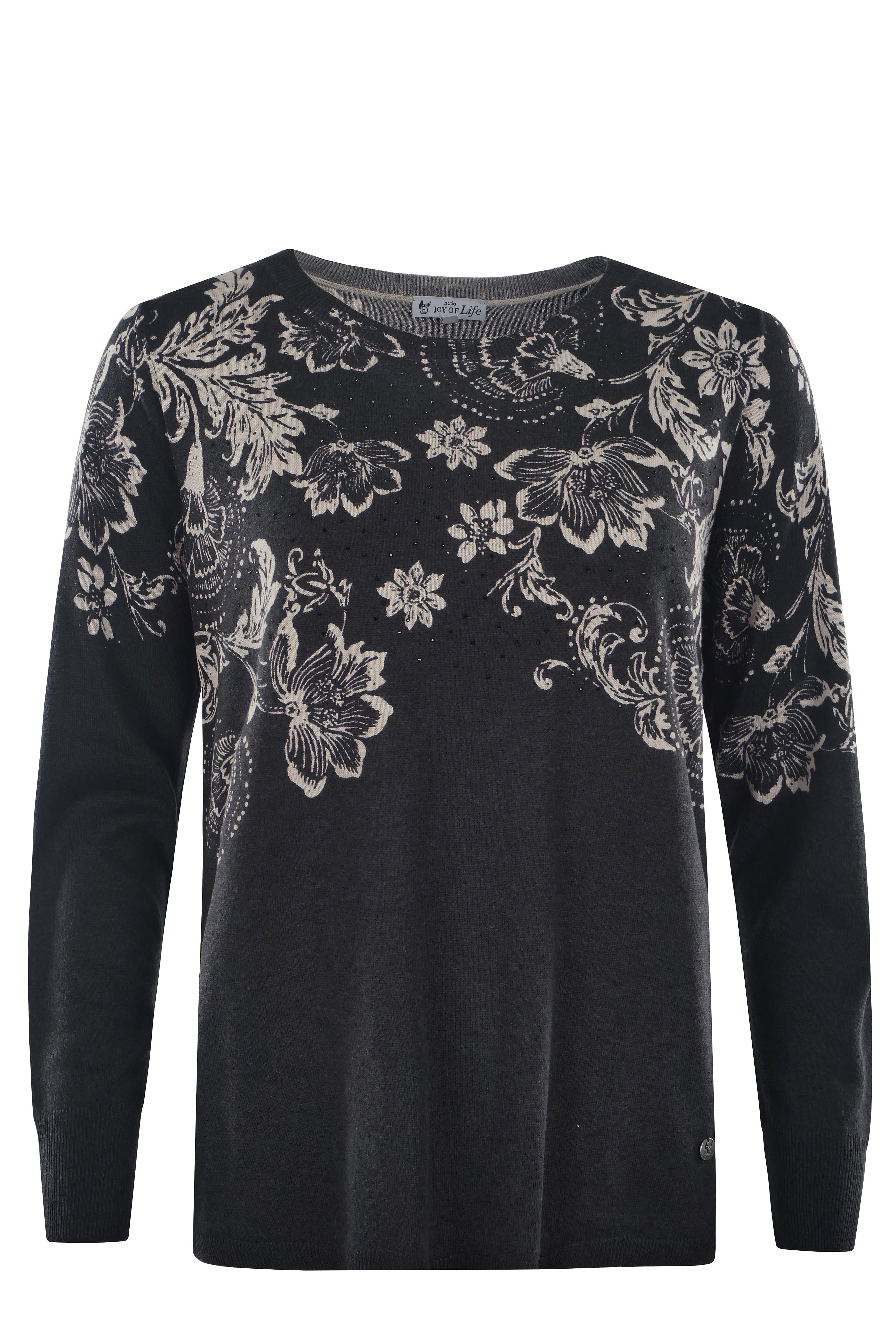 Damen Pullover mit 2-farbigem Print