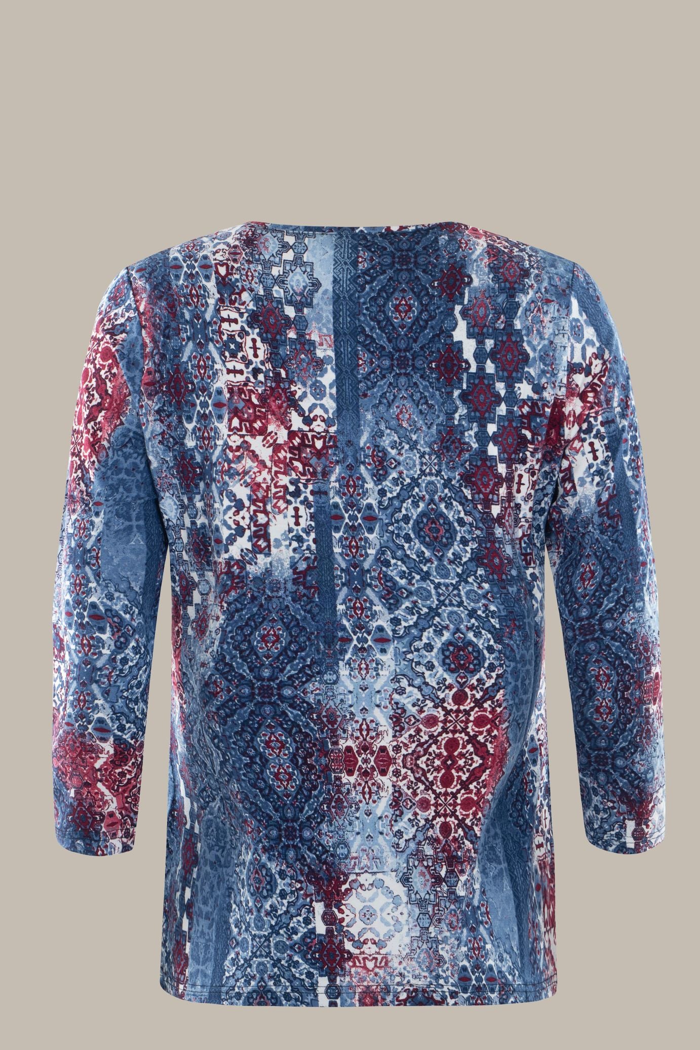 Damen Shirt Alloverprint 3/4 Arm - 19404/1-990-40 - Hajo Mode