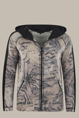 Damen Sweatjacke bedruckt mit Kapuze ’JOY OF Life Weekend’ - 19447-990-38 - Hajo Mode