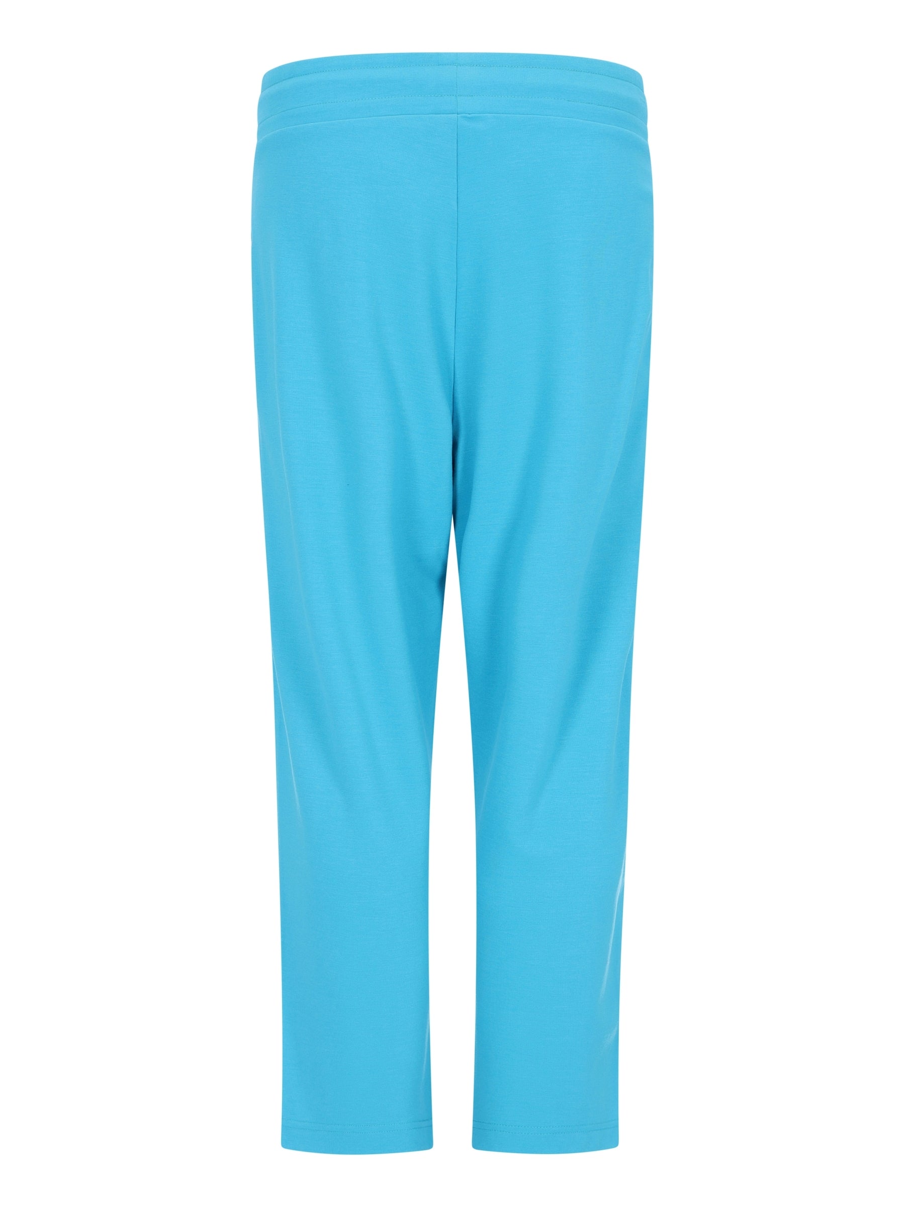 Helle türkise Jersey Joggpants mit Taillenzug, 3/4 Länge, elastischer Bund