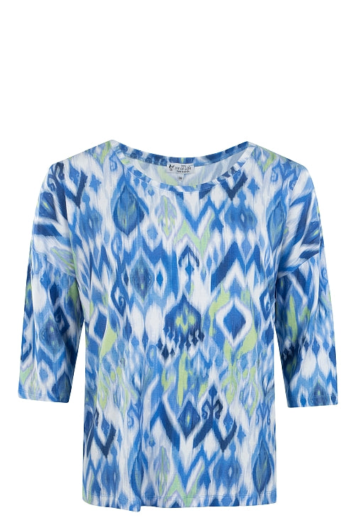 Damen Shirt 3/4 Arm Ikat-Print - 19512-683-38 - Hajo Mode