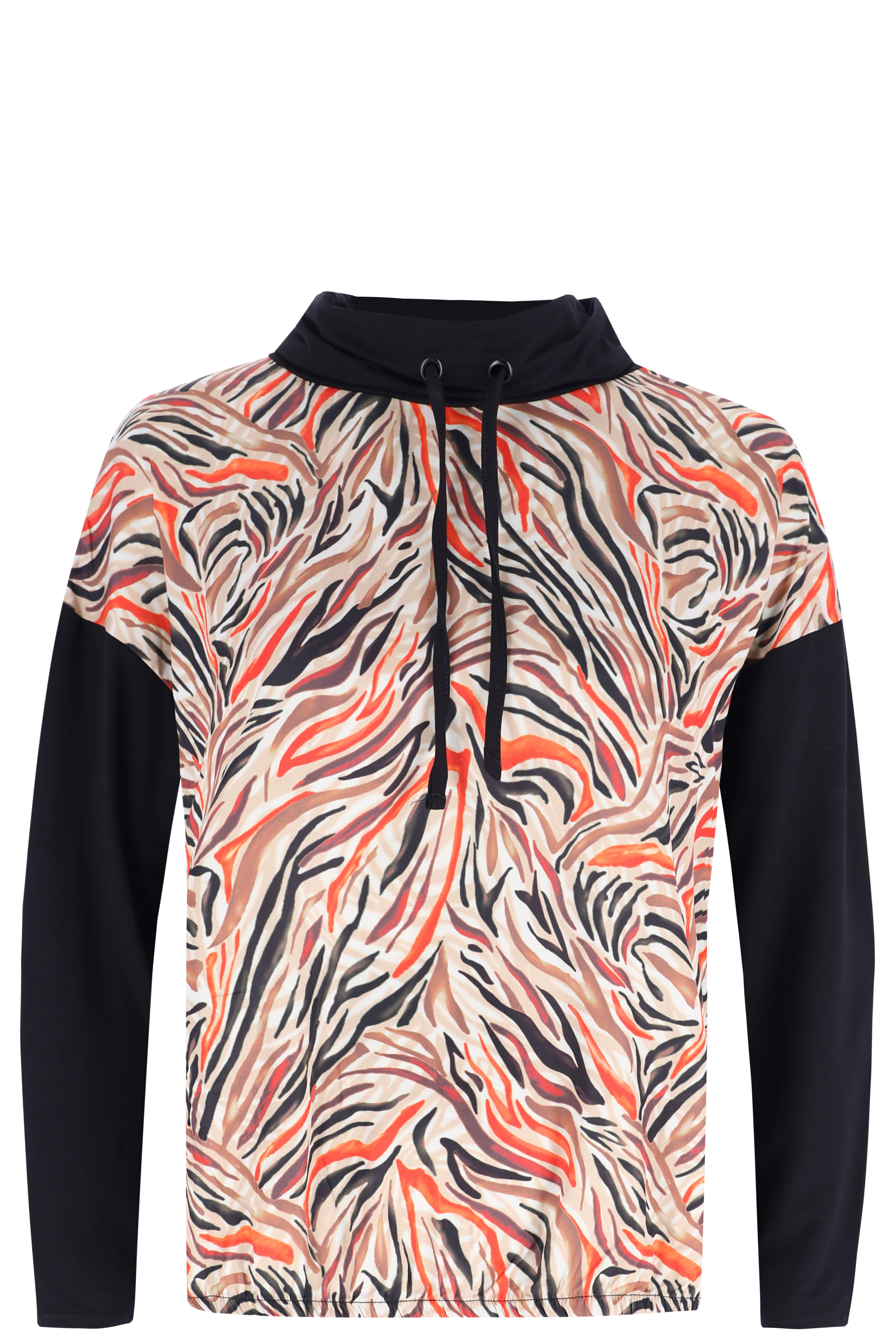 Shirt Blousonform mit halsfernem Kragen
