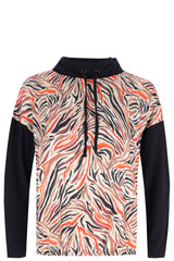 Shirt Blousonform mit halsfernem Kragen