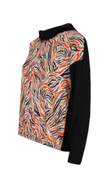 Shirt Blousonform mit halsfernem Kragen