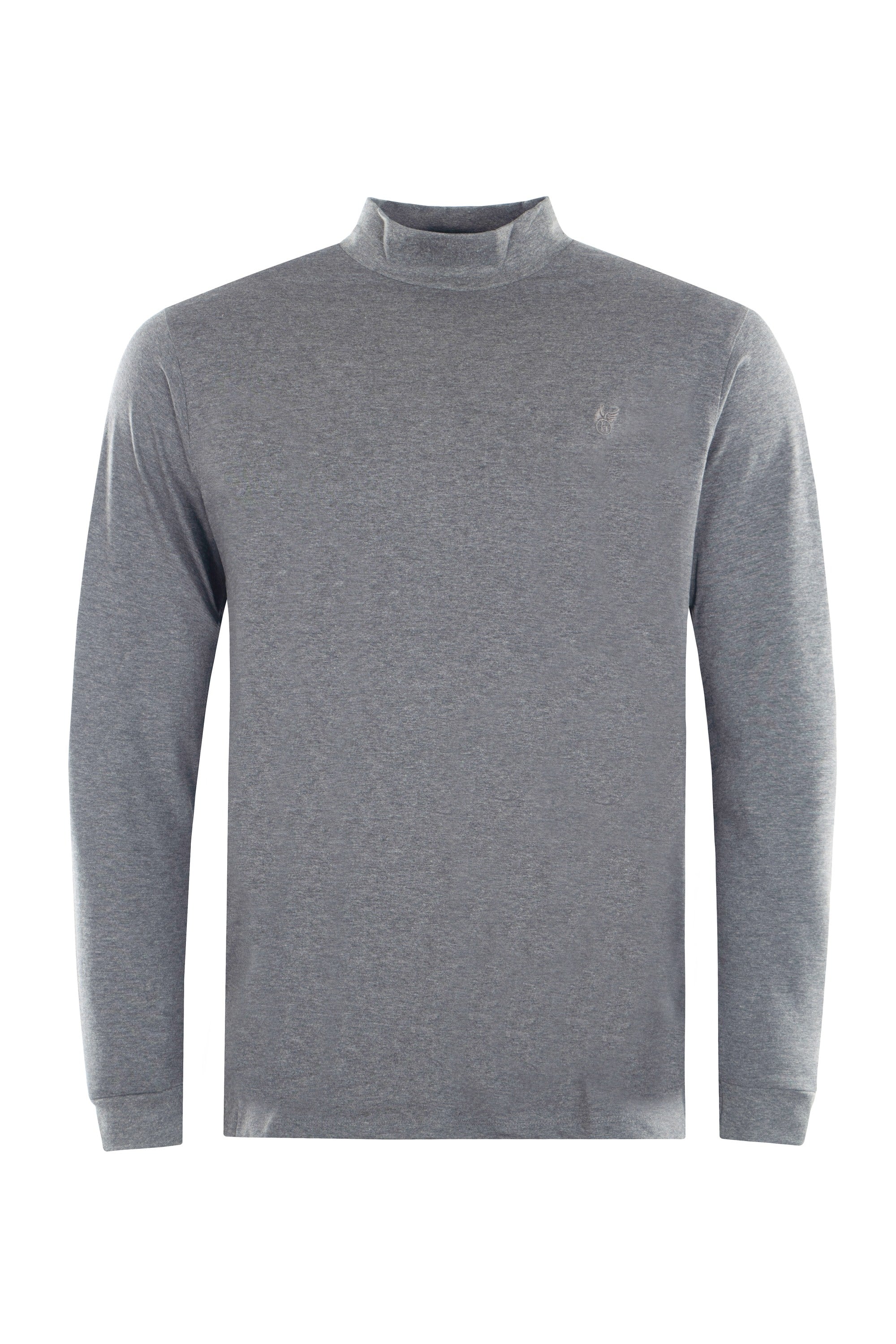 Basic-Stehkragenshirt in reiner Baumwolle