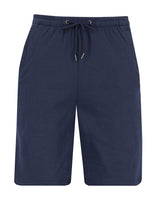 Marineblaue Shorts mit Kordelzug und elastischem Bund.