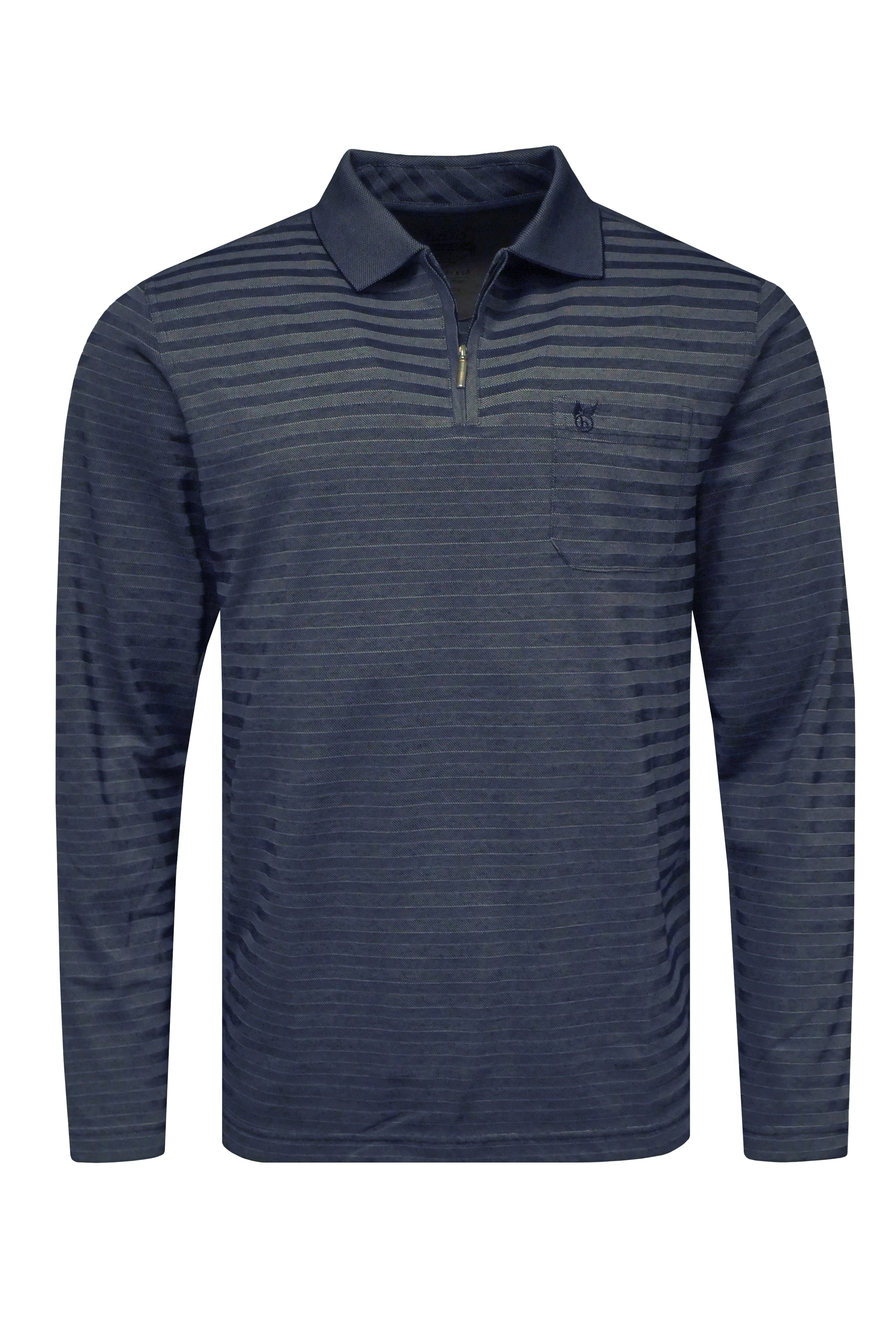 Softknit-Polo mit Flachstrickkragen und Reißverschluss