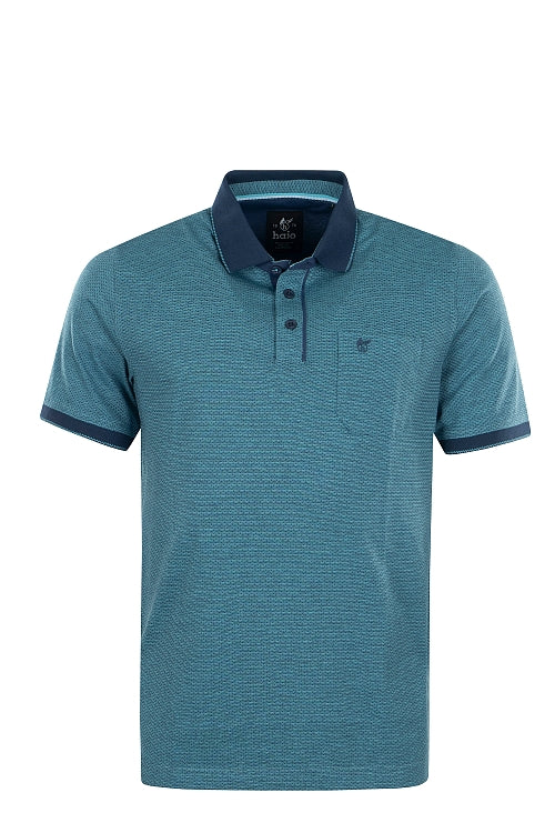 Herren Jacquard-Poloshirt - 27322-638-48 - Hajo Mode