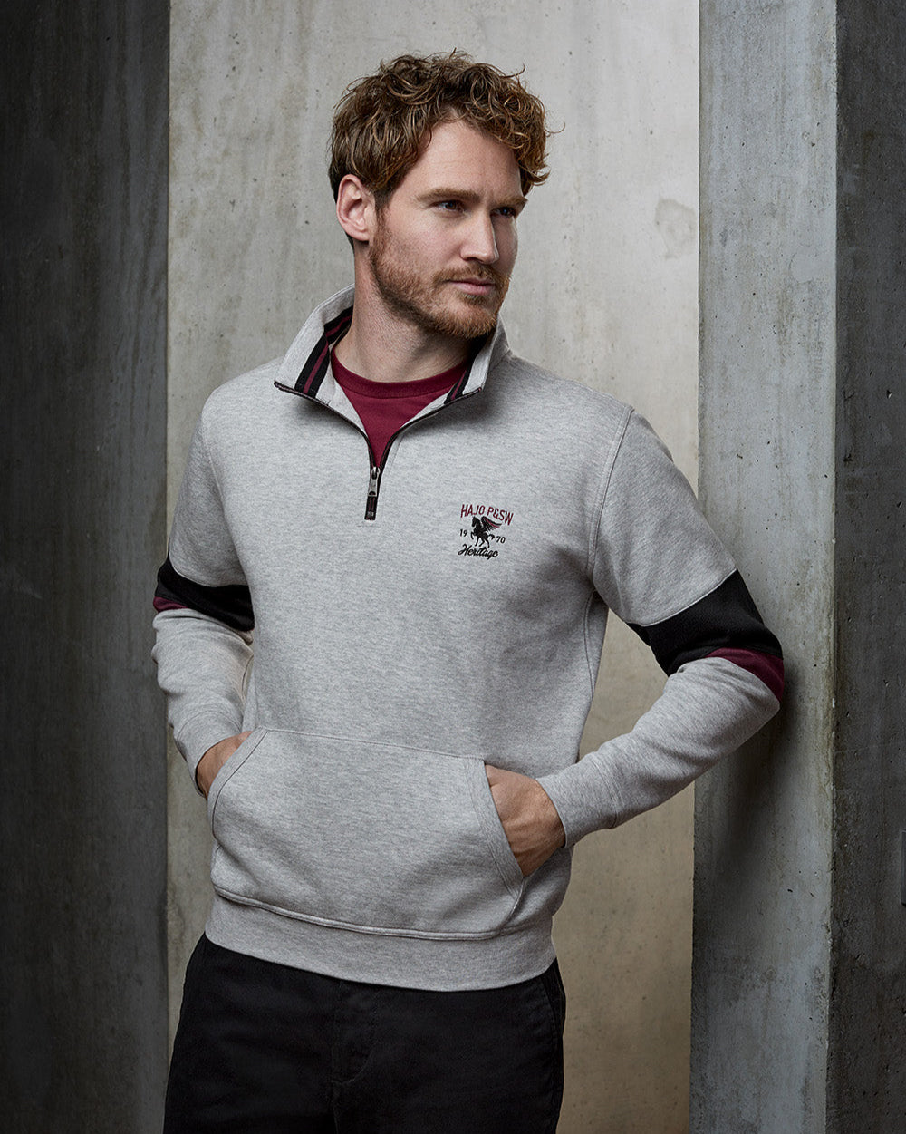 Sweatshirt mit Kängurutaschen - 27431-109-48 - Hajo Mode