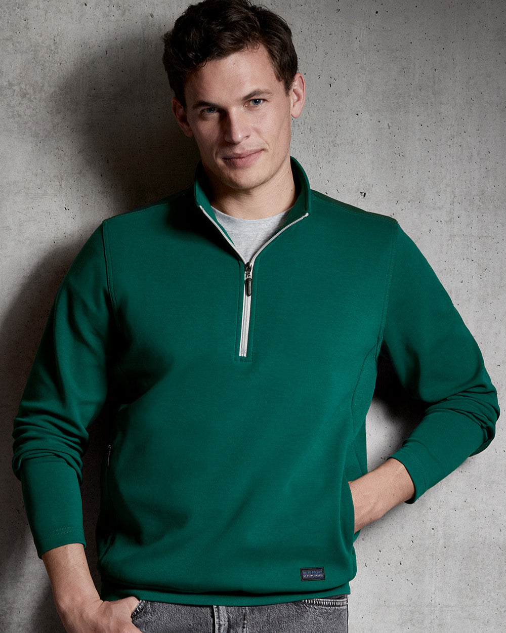 High-Tech-Sweatshirt mit Netzapplikation - 27444-500-50 - Hajo Mode