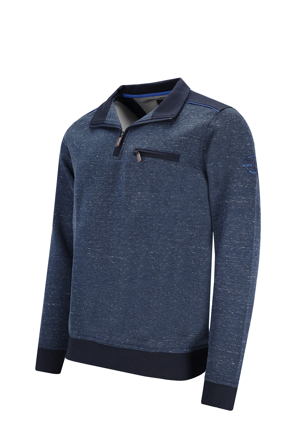 Troyer-Sweatshirt in Mouline - 27445-668-50 - Hajo Mode