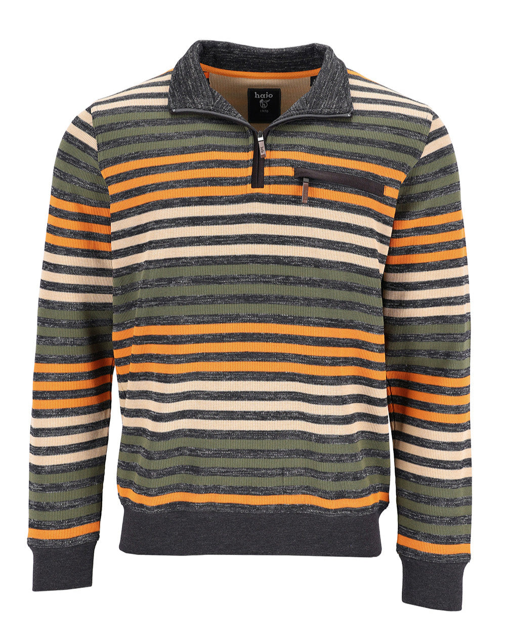 Geringeltes Sweatshirt in Effektgarn - 27449-102-48 - Hajo Mode
