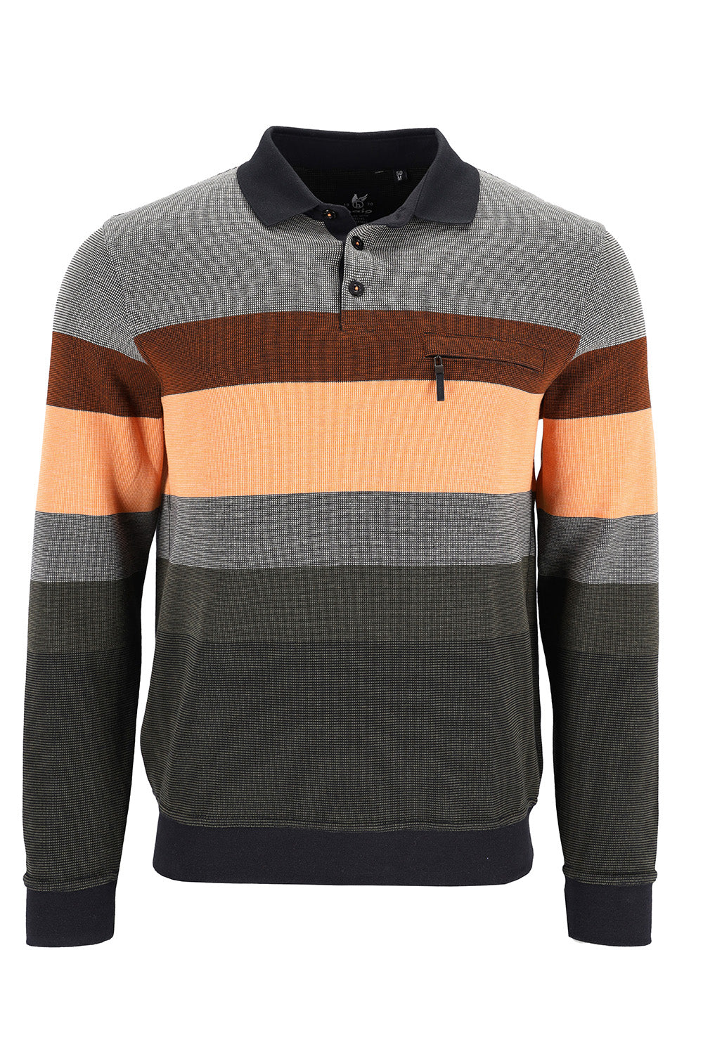 Polo-Sweatshirt mit Knopfleiste - 27473-332-48 - Hajo Mode