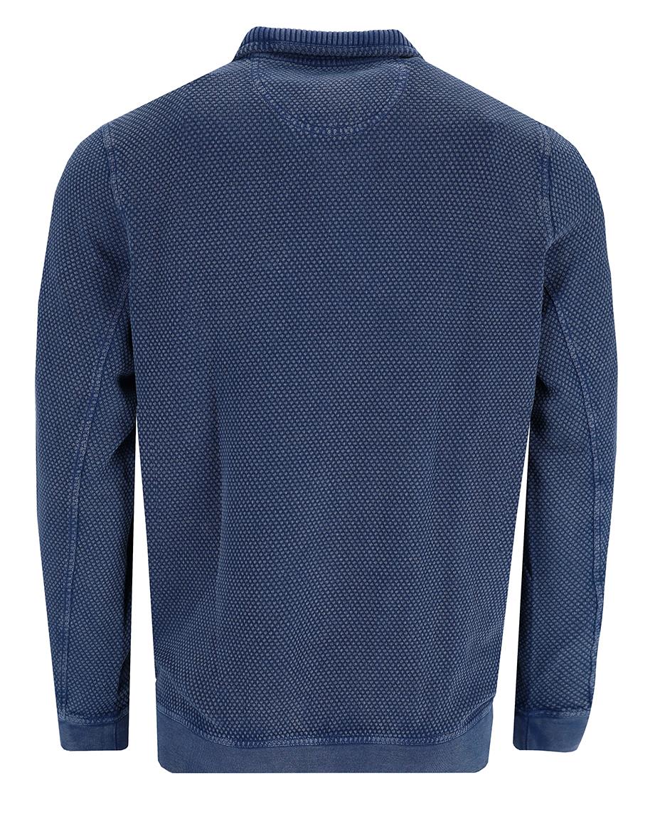 Strukturiertes Washer-Sweatshirt in reiner Baumwolle