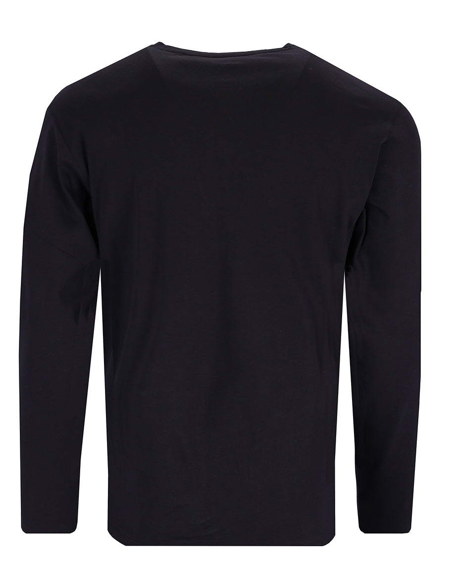 Basic-Langarmshirt in reiner Baumwolle - 27506-100-48 - Hajo Mode