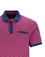 Piqué-Polo mit ’Escher’-Print allover - 27533-312-48 - Hajo Mode