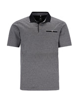 Poloshirt in längs verlaufenden Jacquard - 27538-100-48 - Hajo Mode