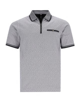 Piqué-Poloshirt mit Alloverdruck - 27540-122-48 - Hajo Mode